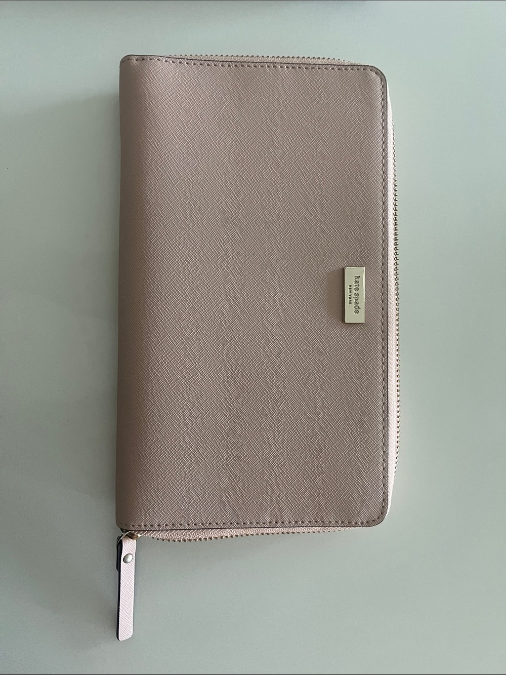 kate spade blush zip-around continental wallet